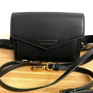 SOLD🖤 Charles& Keith Front Flap Crossbody Bag